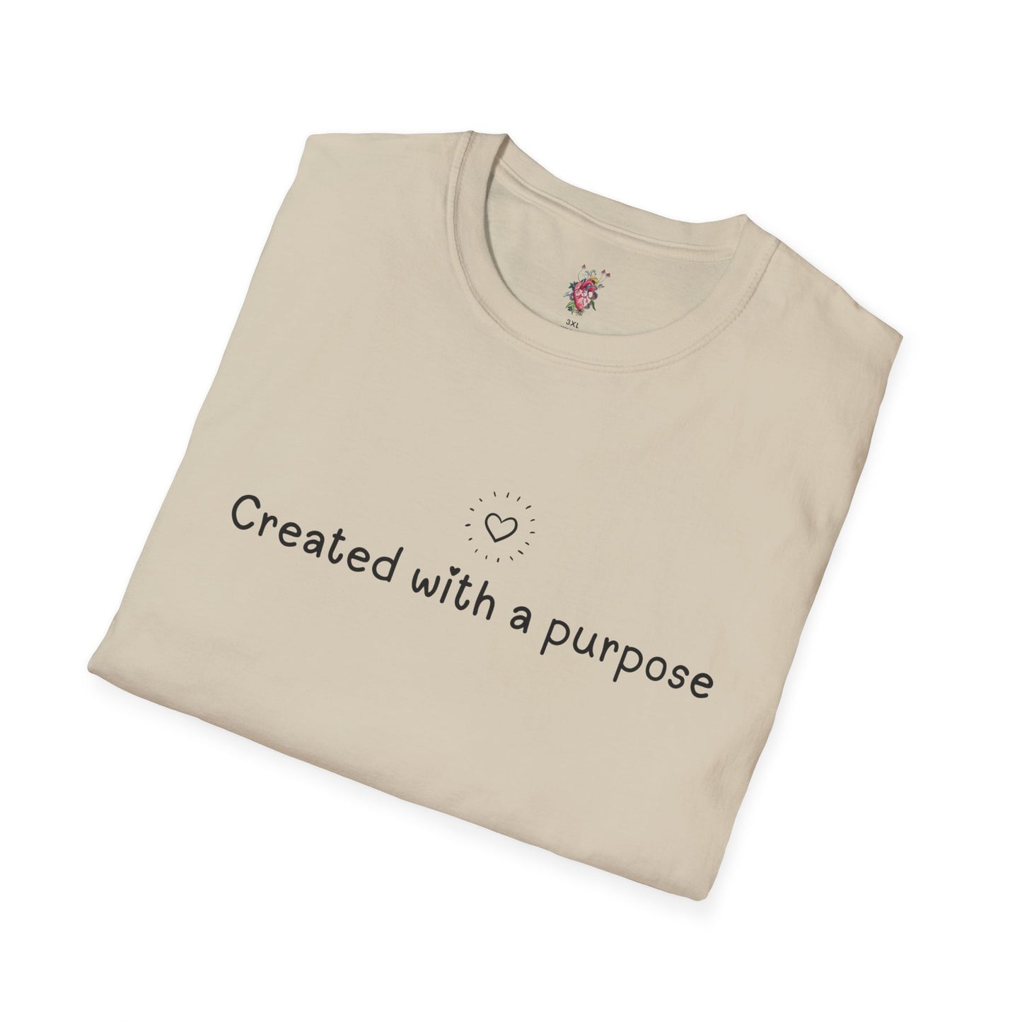 Created with a Purpose -Unisex Softstyle T-Shirt