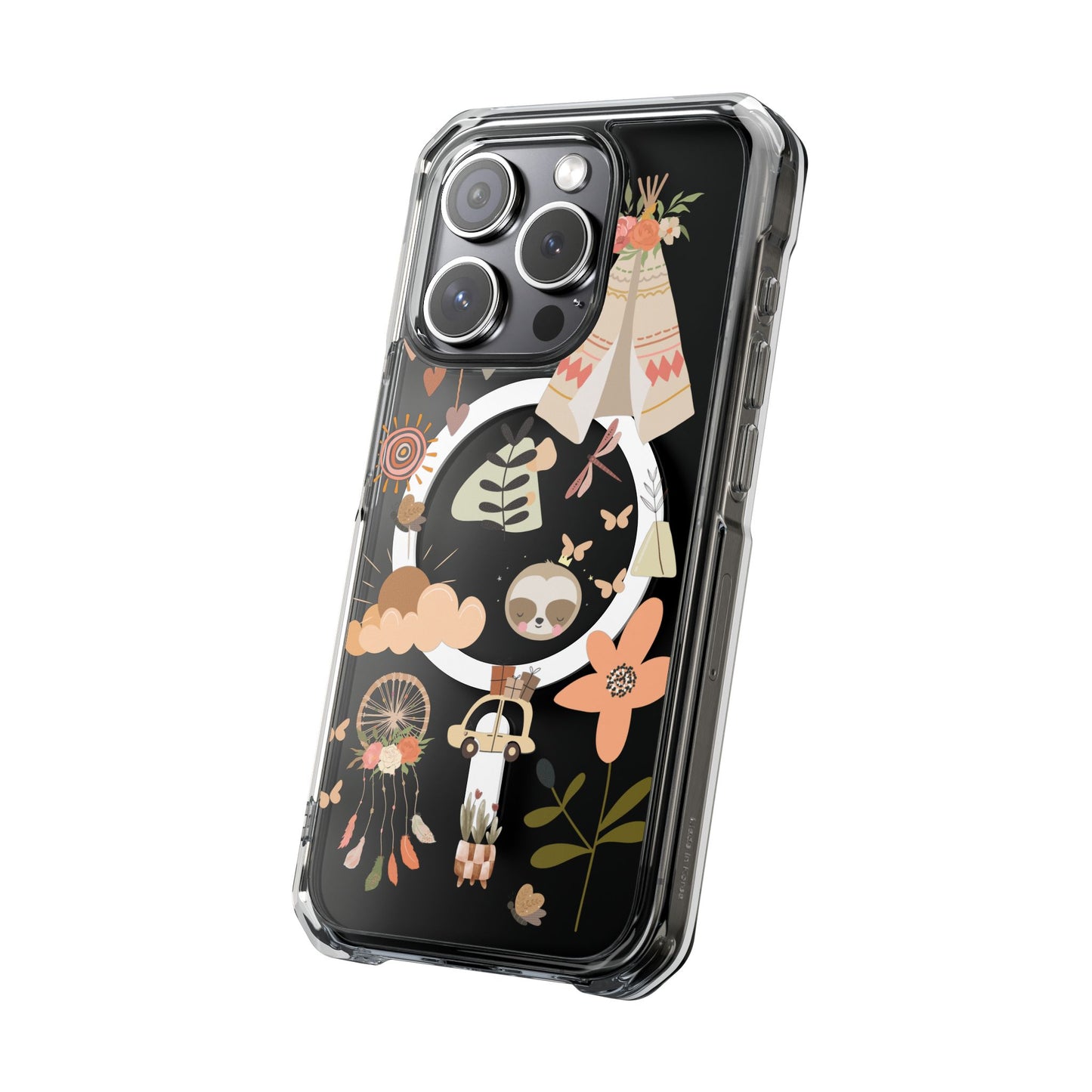 Magnetic Clear Impact Cases Boho