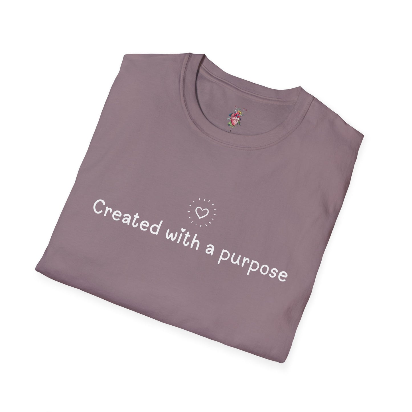 Created with a Purpose -Unisex Softstyle T-Shirt