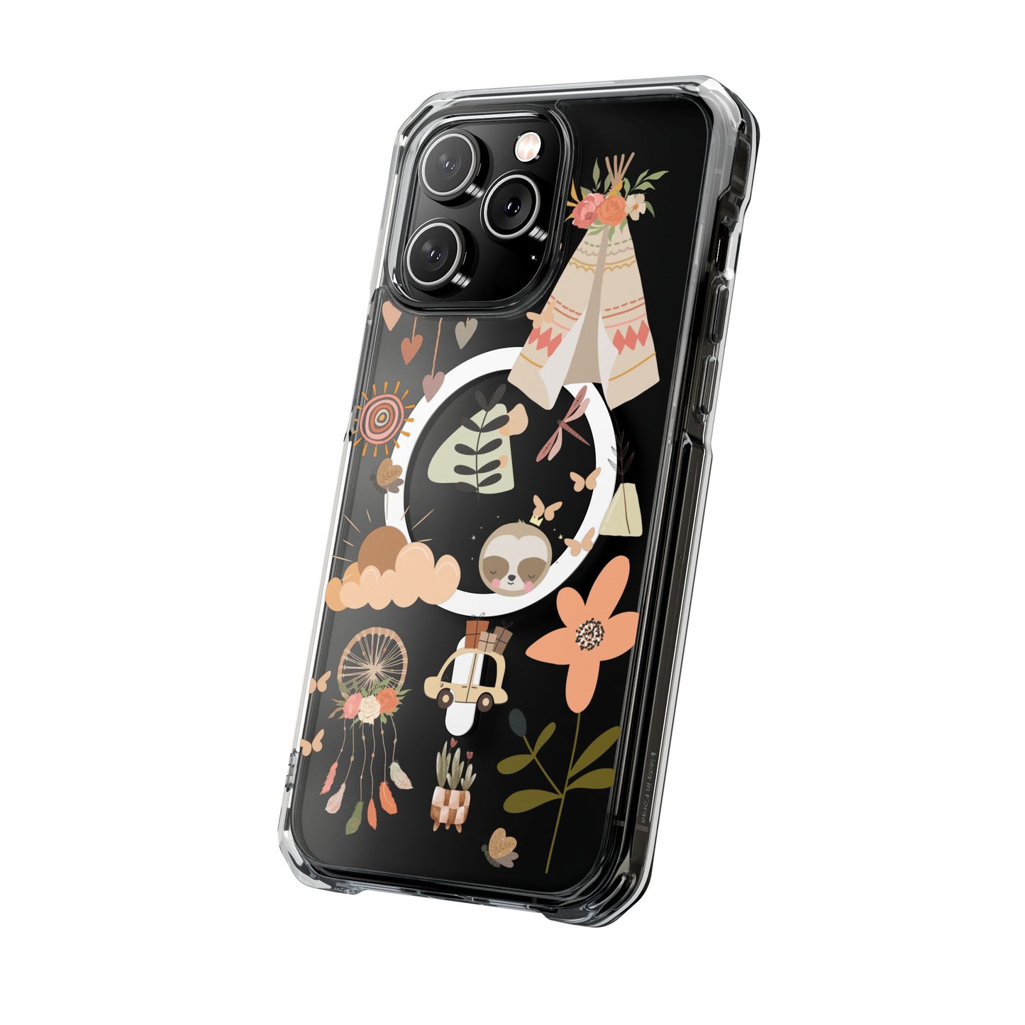 Magnetic Clear Impact Cases Boho