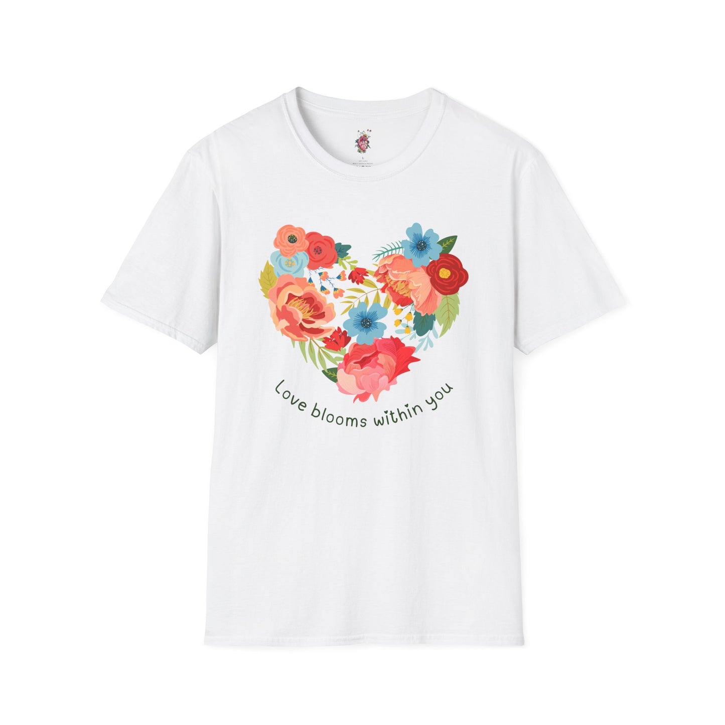 Love blooms within you Unisex Softstyle T-Shirt