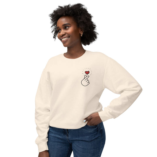 Small Heart - Unisex Lightweight Crewneck Sweatshirt