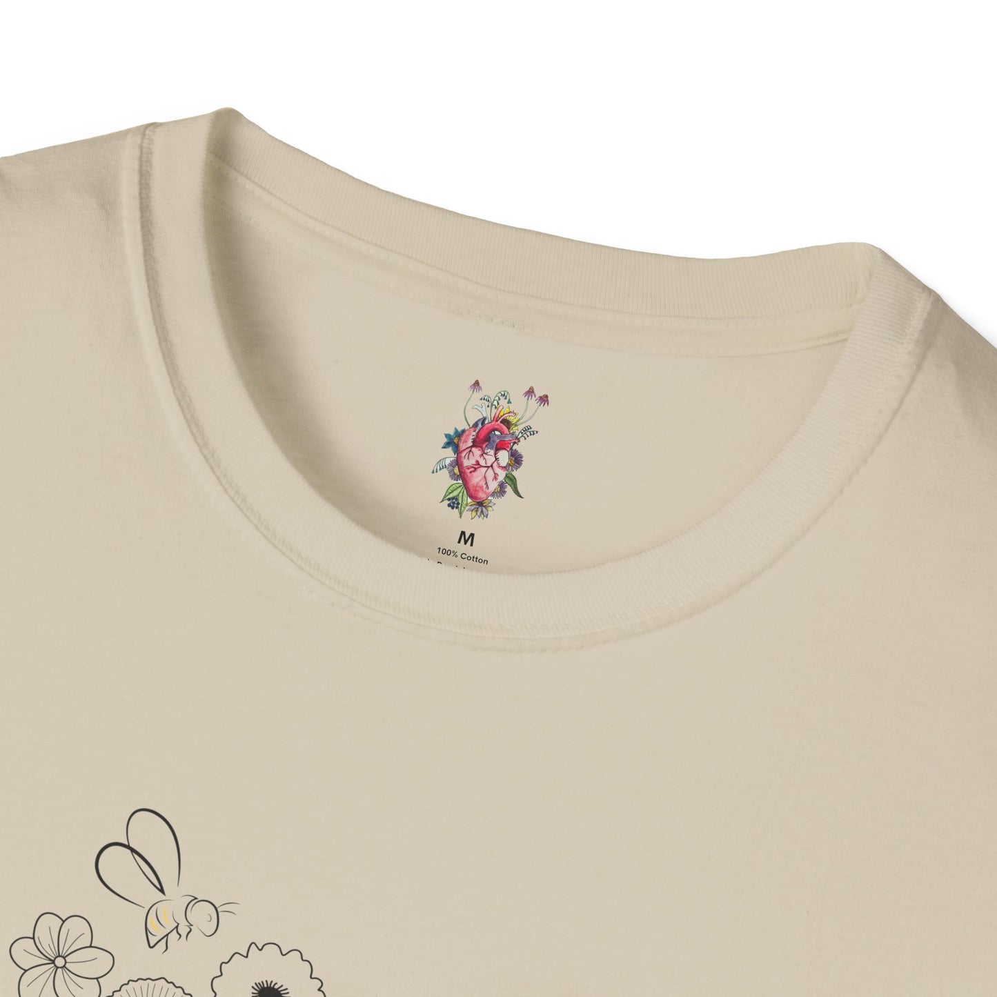 Flowers & Bee Unisex Softstyle T-Shirt