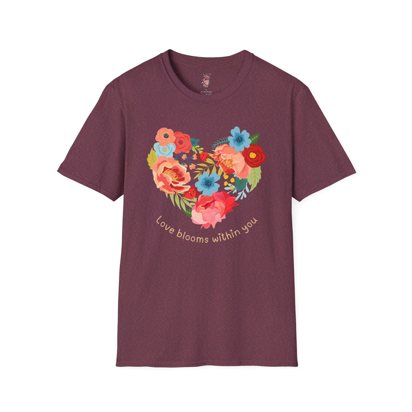 Love blooms within you Unisex Softstyle T-Shirt