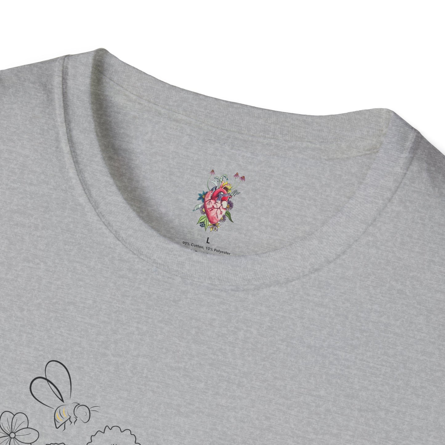 Flowers & Bee Unisex Softstyle T-Shirt