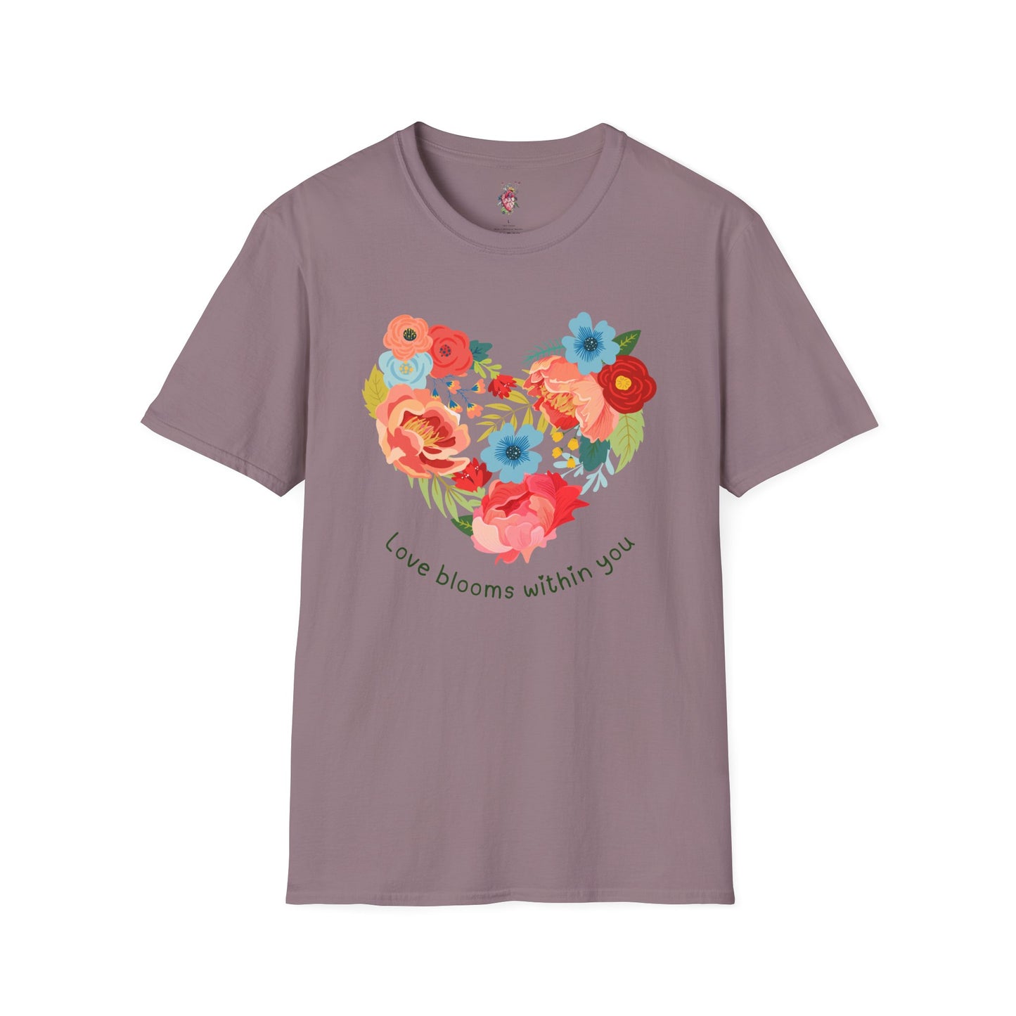 Love blooms within you Unisex Softstyle T-Shirt