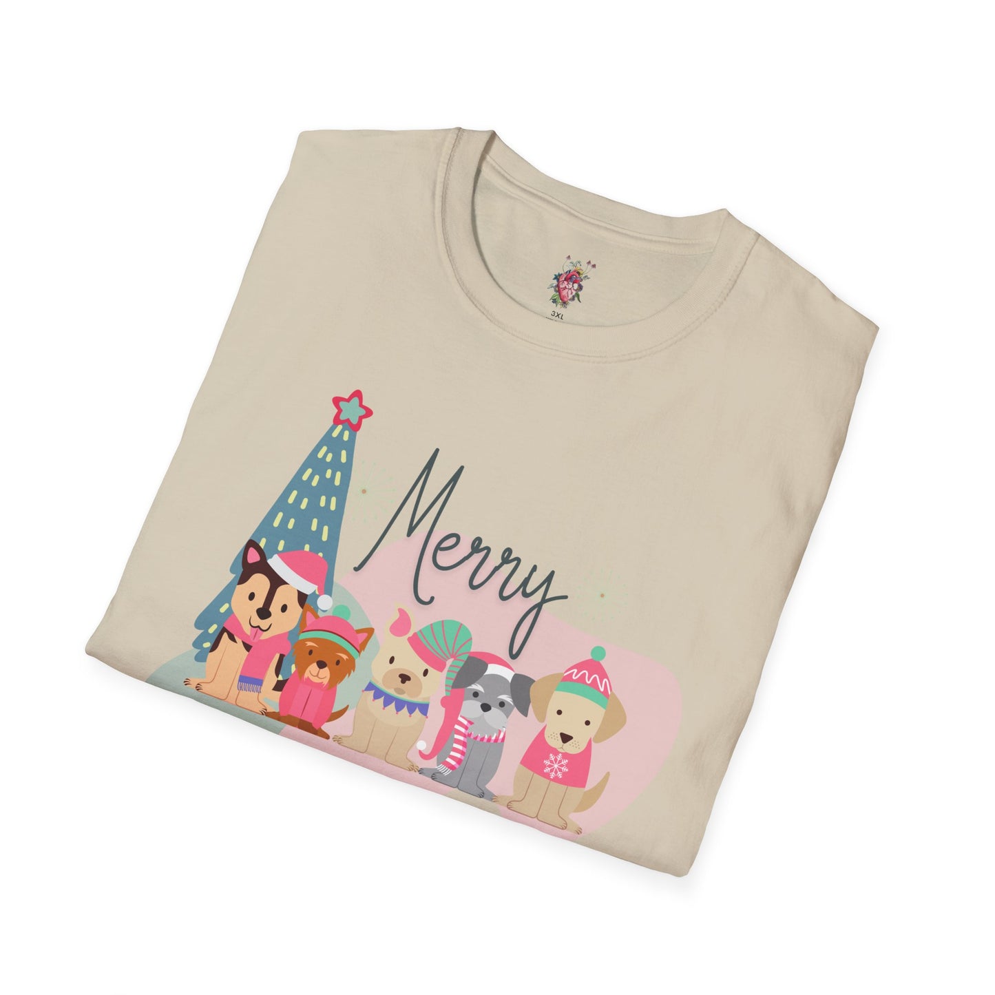 Merry Woofmas Unisex Softstyle T-Shirt