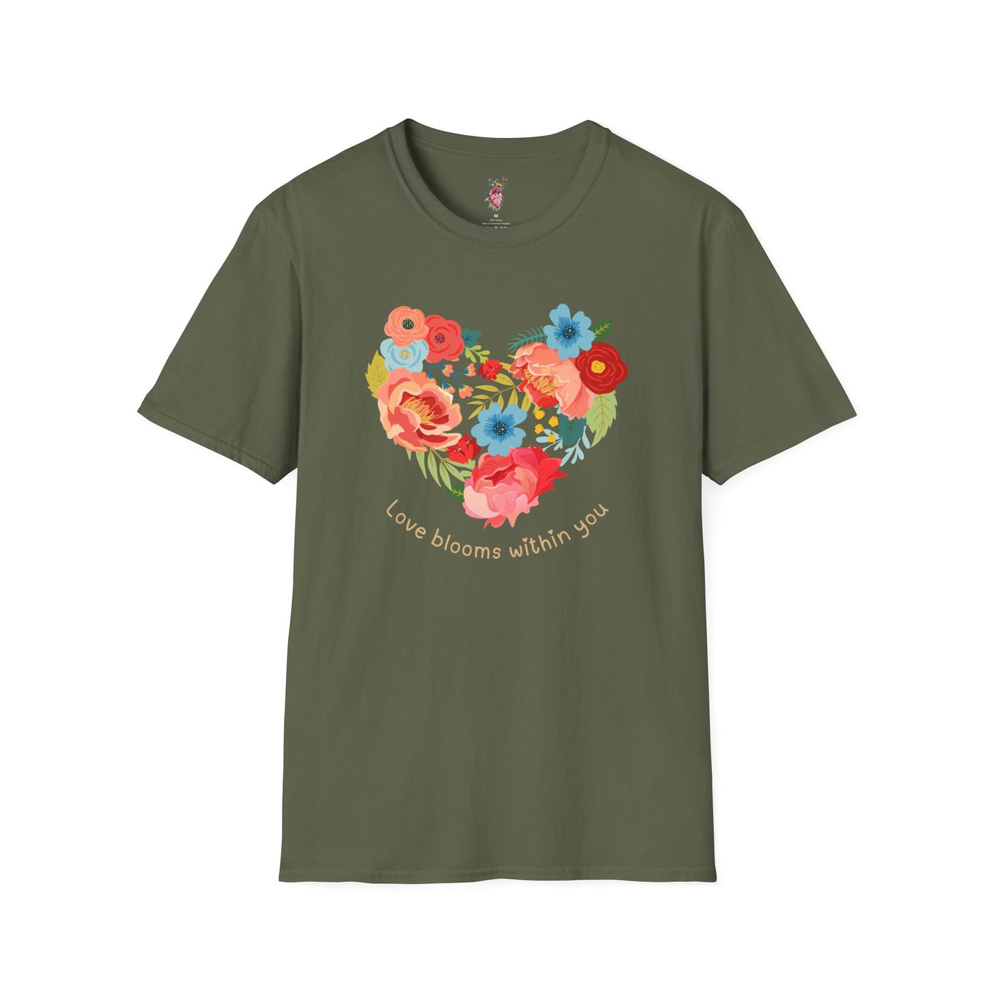 Love blooms within you Unisex Softstyle T-Shirt