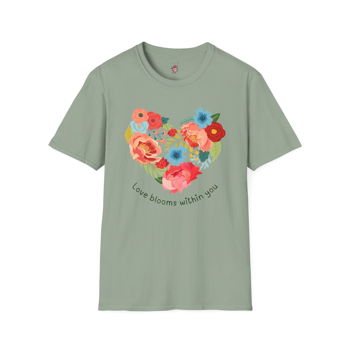 Love blooms within you Unisex Softstyle T-Shirt