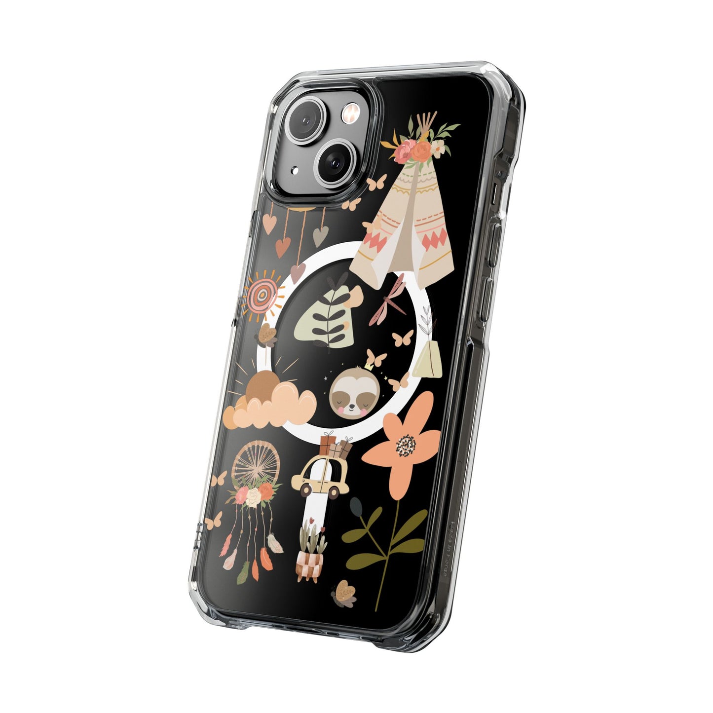 Magnetic Clear Impact Cases Boho