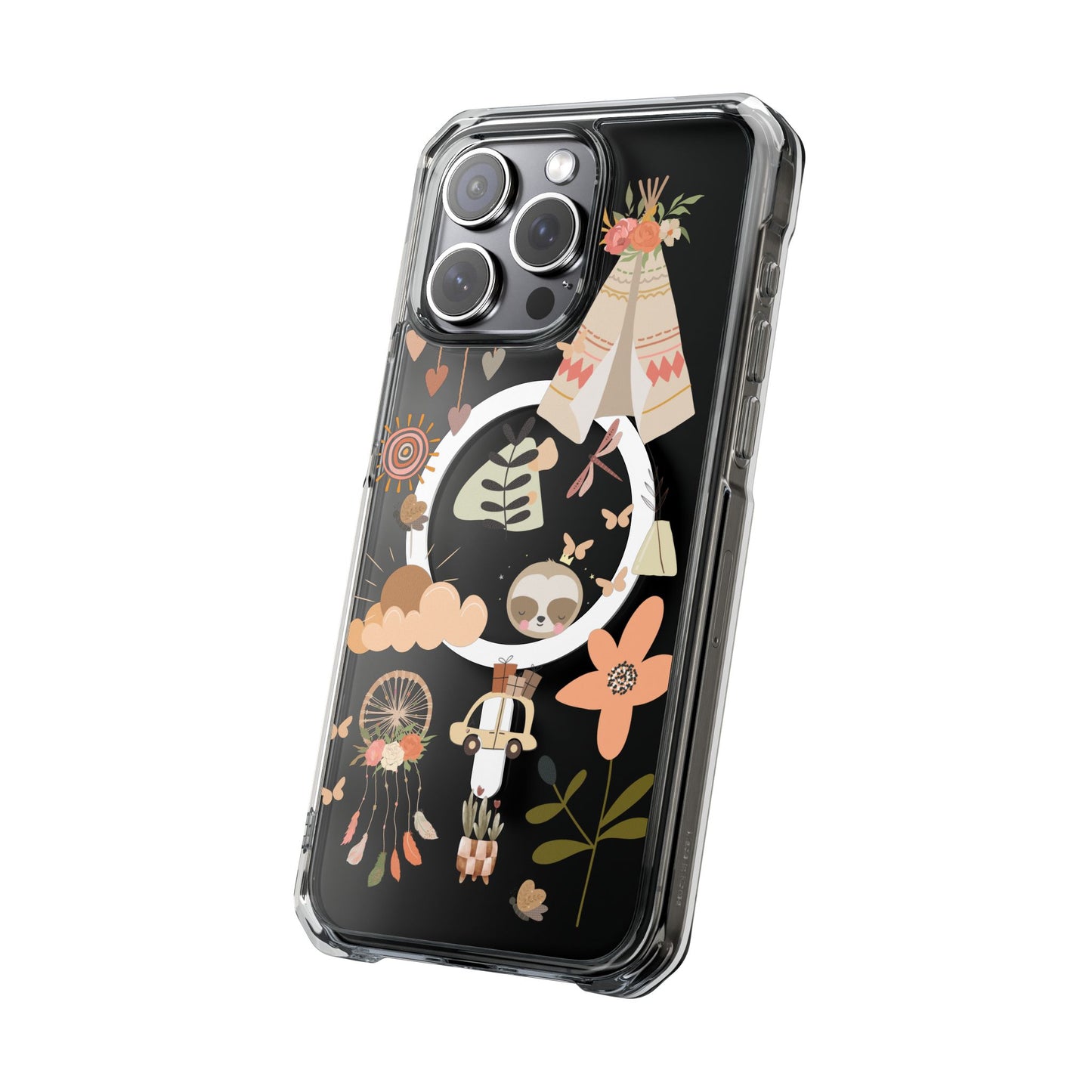 Magnetic Clear Impact Cases Boho