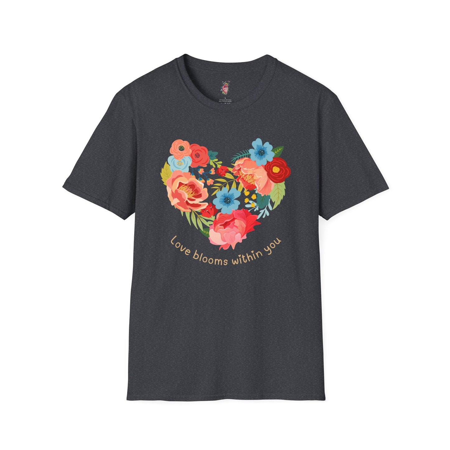 Love blooms within you Unisex Softstyle T-Shirt