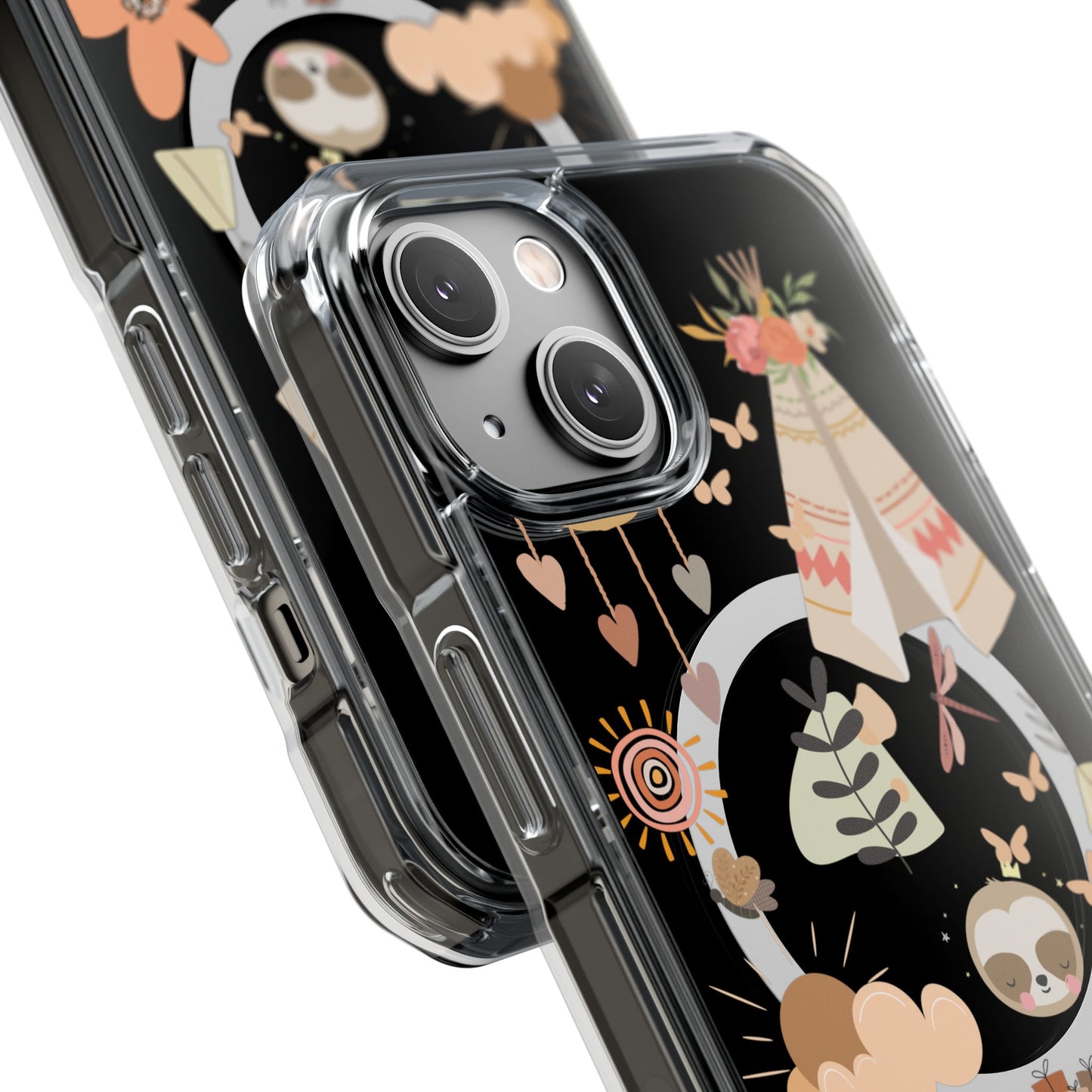 Magnetic Clear Impact Cases Boho