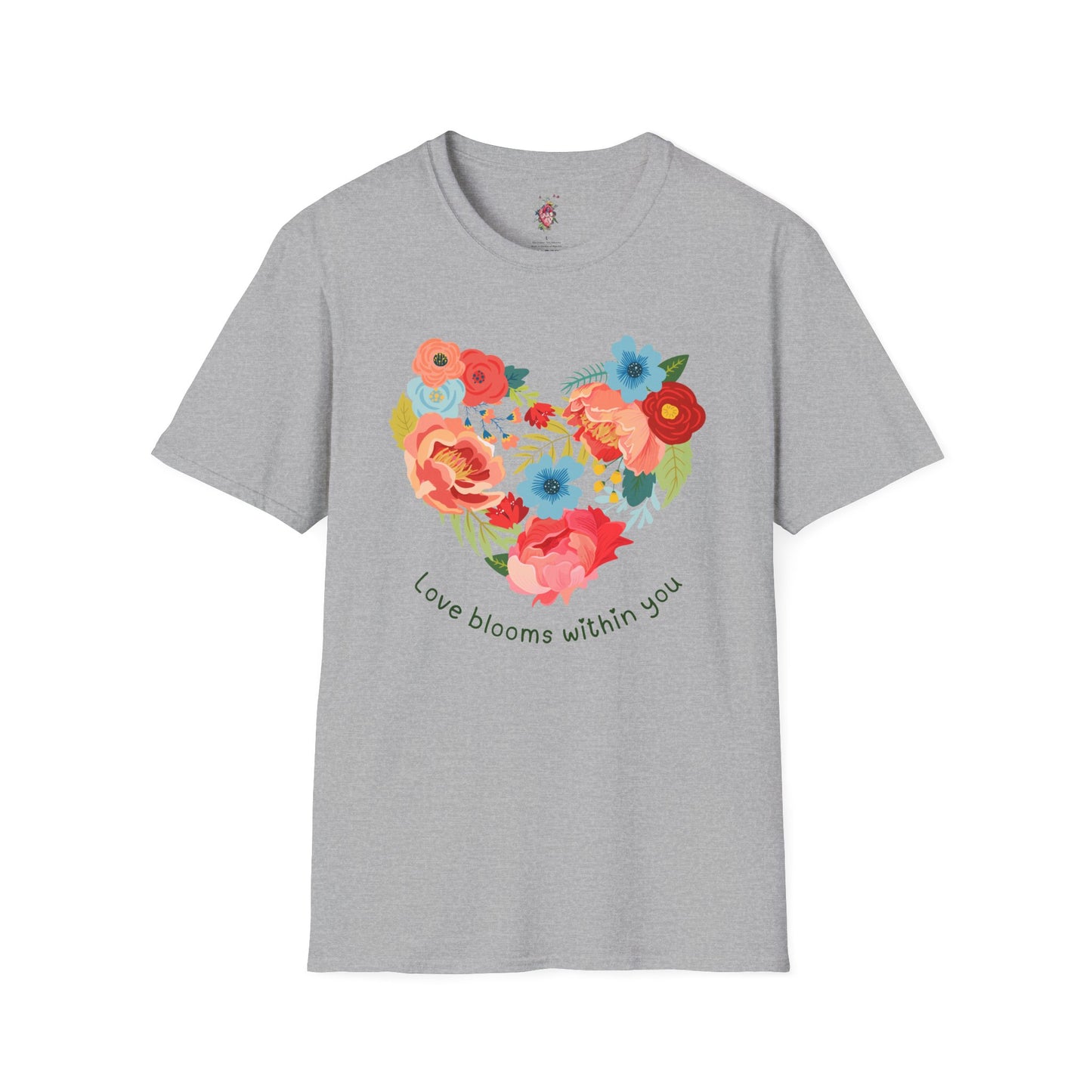 Love blooms within you Unisex Softstyle T-Shirt