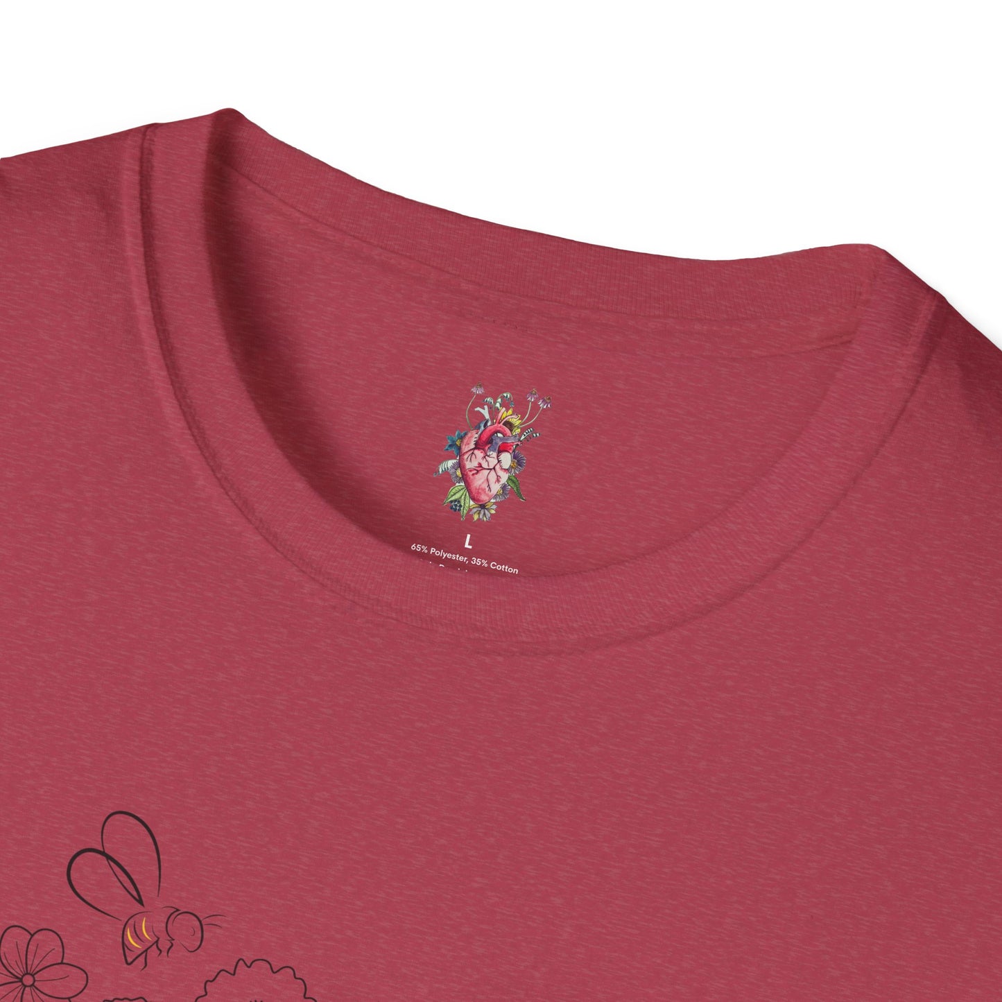 Flowers & Bee Unisex Softstyle T-Shirt