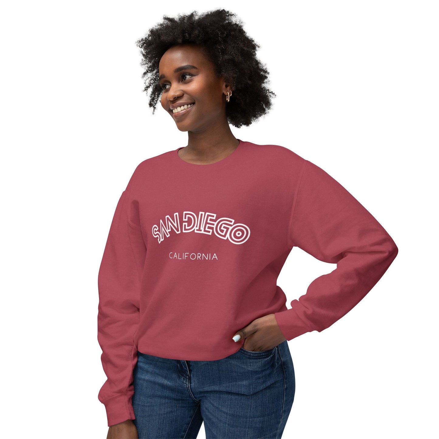 San Diego - Unisex Lightweight Crewneck Sweatshirt